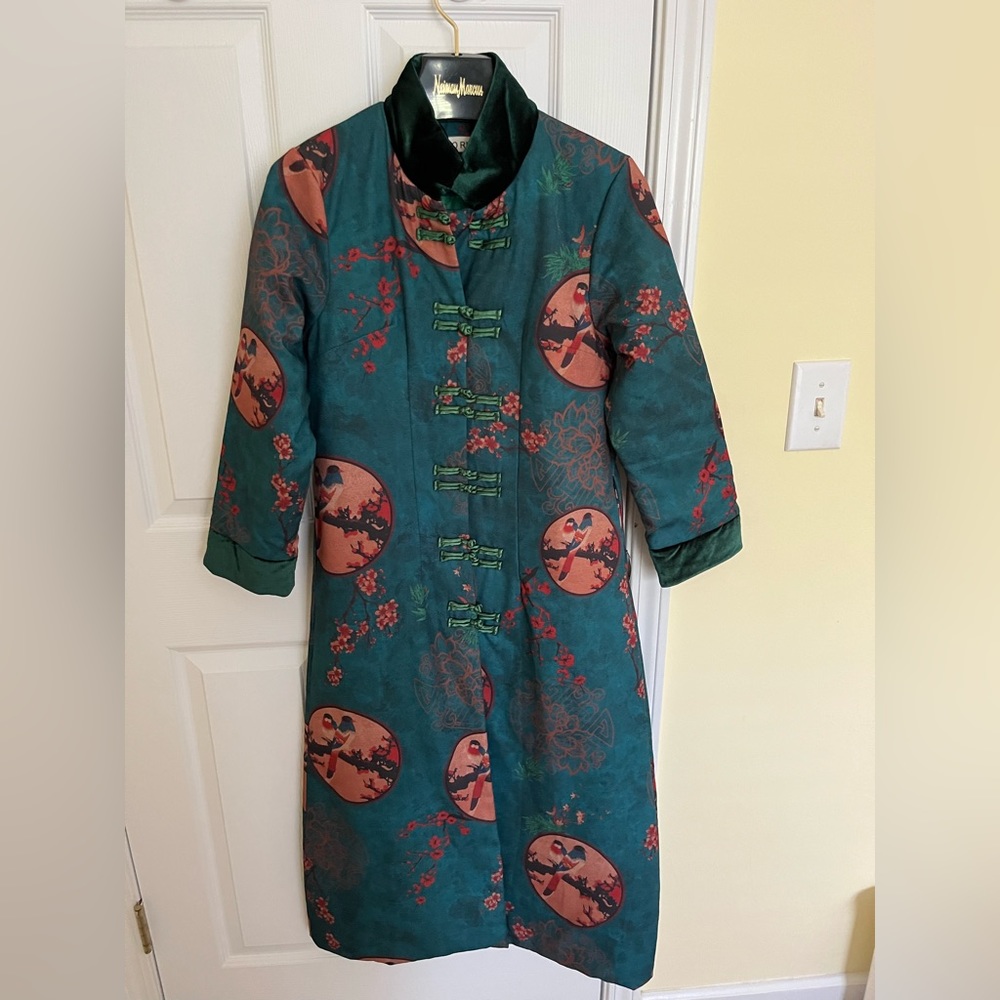 Green Chinese Patterned Coat